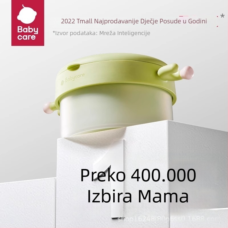 Babycare Set posuđa od nehrđajućeg čelika s izoliranom zdjelom napunjenom vodom, za djecu stariju od 12 mjeseci, 3- ili 5-dijelni set (s žlicom)