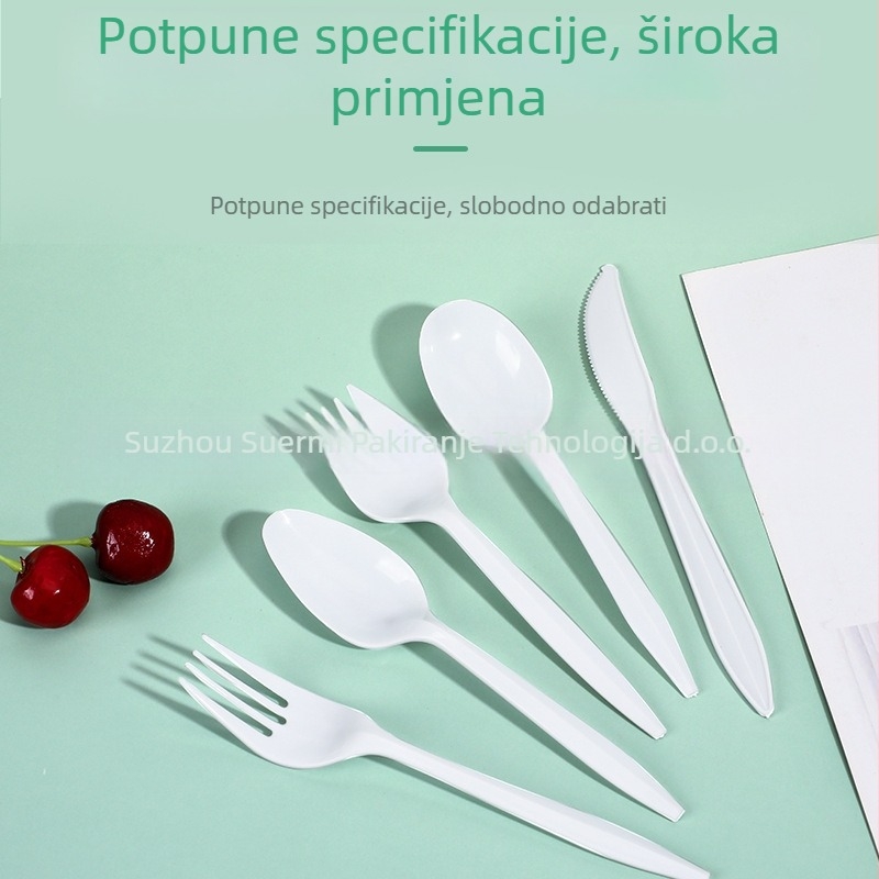 Jednokratne vilice od PP-a, individualno zapakirane, pakiranje 1000 kom, za tortu, voće i steak