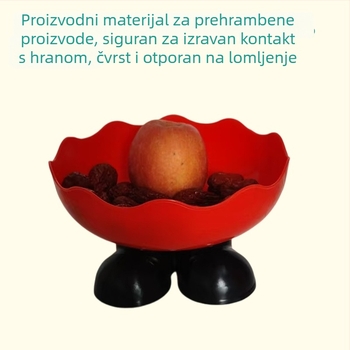 Povišeni pladanj za voće s odvodom, PET, svježi i slatki stil, mrežasti uzorak