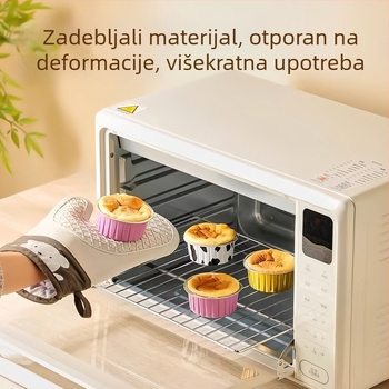 Jednokratna aluminijska folijska posuda za jaja tart i pladanj za fritezu na zrak, mala veličina