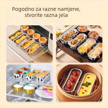 Jednokratna aluminijska folijska posuda za jaja tart i pladanj za fritezu na zrak, mala veličina
