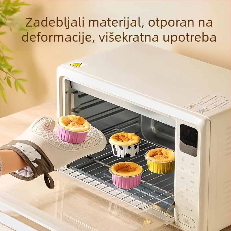 Jednokratna aluminijska folijska posuda za jaja tart i pladanj za fritezu na zrak, mala veličina