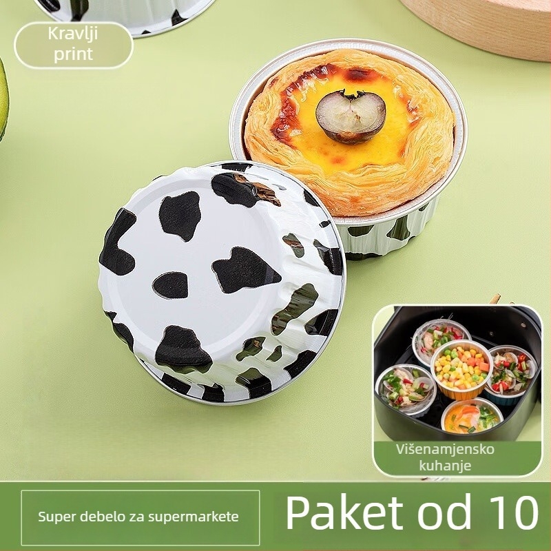 Jednokratna aluminijska folijska posuda za jaja tart i pladanj za fritezu na zrak, mala veličina