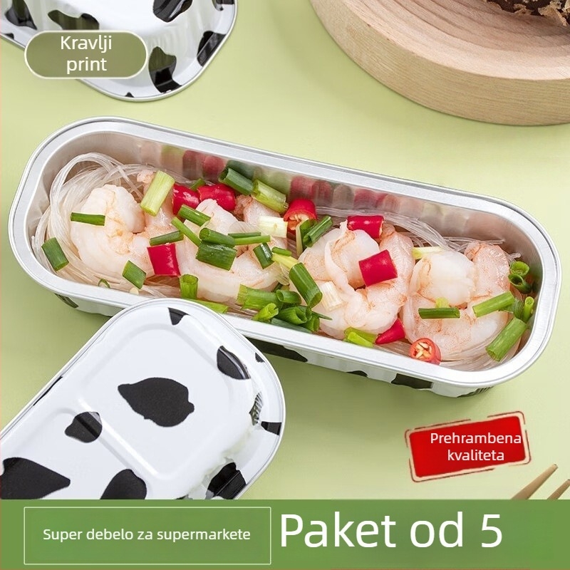 Jednokratna aluminijska folijska posuda za jaja tart i pladanj za fritezu na zrak, mala veličina