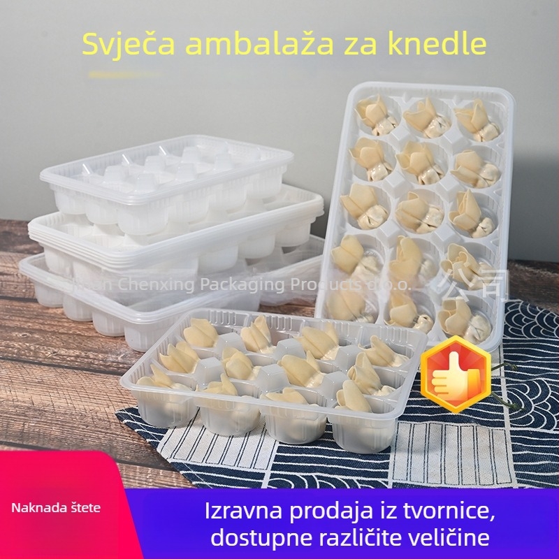 Jednokratna kutija za wontone, s 12/15/20 odjeljaka, debela, posuda za hranu od PP, mikrovalna kompatibilna