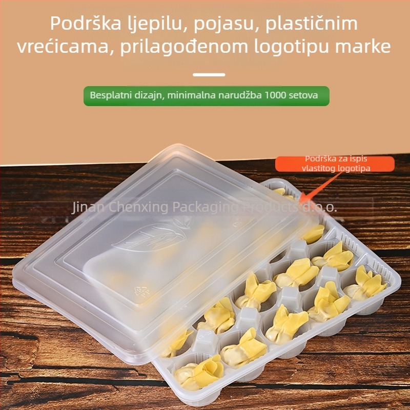 Jednokratna kutija za wontone, s 12/15/20 odjeljaka, debela, posuda za hranu od PP, mikrovalna kompatibilna