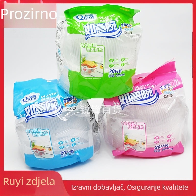 Jednokratna plastična zdjela, okruglog oblika, kapacitet 500 ml