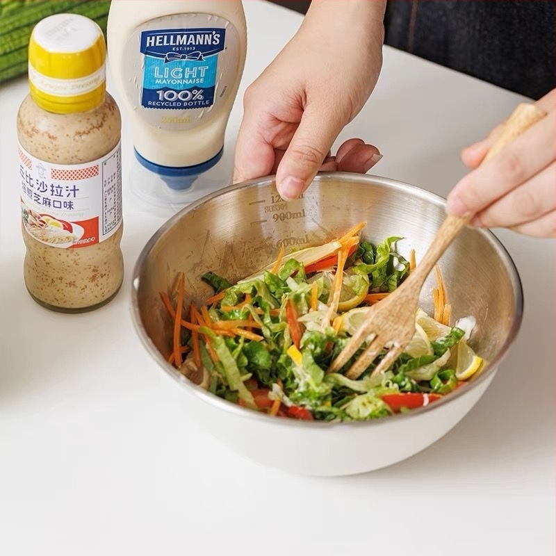 Posuda od 316 nehrđajućeg čelika, hrani klasa, s mjernom skalom, kuhinjski marinacijski spremnik, zdjela za sirovo meso i tijesto