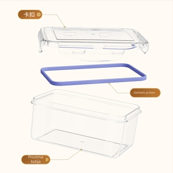 Plastična kutija za ručak, četvrtastog oblika, kapacitet 1–2 L, kompatibilna s mikrovalnom, s poklopcem