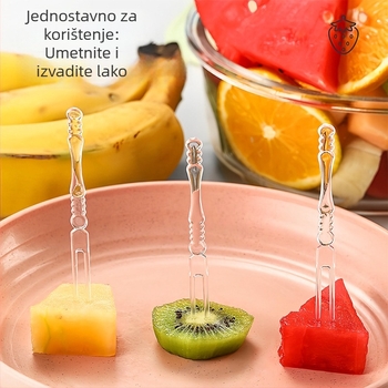 Plastične jednokratne vilice za voće, kućna upotreba, minimalistički stil, debeli dizajn za izdržljivost