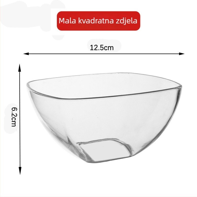 Akrilna zdjela za salatu, okrugla, za restorane, nije mikrovalna