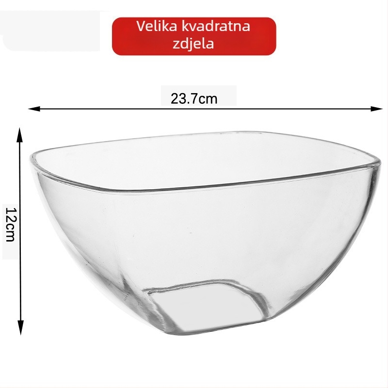 Akrilna zdjela za salatu, okrugla, za restorane, nije mikrovalna
