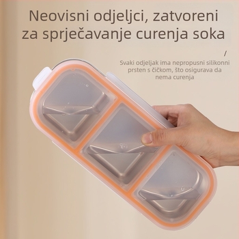 Bento kutija za obrok od 304 nehrđajućeg čelika, 2–3 odjeljka, pravokutna, 501–800 ml, mikrovalna kompatibilna, zatvorena i otporna na mirise