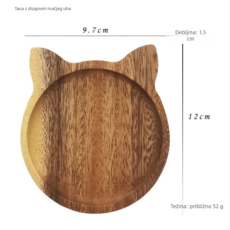 Japanski stil drvena posuda za začine sa sirovim lakom — nepravilnog oblika, prugasti uzorak, lagani luksuzni retro stil, držač za žlicu i podložka za žlicu za sojin sos i ocat