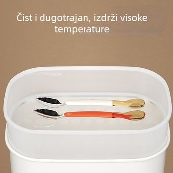 Silikonska dječja žlica s dvostrukom glavom za pire od voća, za djecu od 6 mjeseci, set od 1 kom.