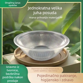 Jednokratna zdjela, plastična, prozirna, zapremina 1400 ml, okrugli oblik, mogućnost prilagodbe