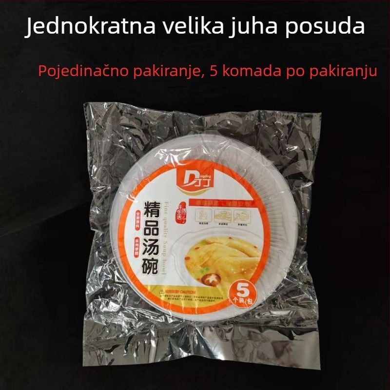 Jednokratna zdjela, plastična, prozirna, zapremina 1400 ml, okrugli oblik, mogućnost prilagodbe