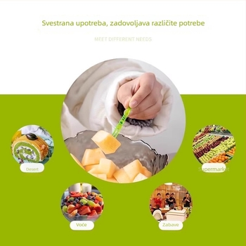 Set od 200 plastičnih vilica za voće, sladak karikaturni dizajn, siguran za djecu, za kućnu upotrebu