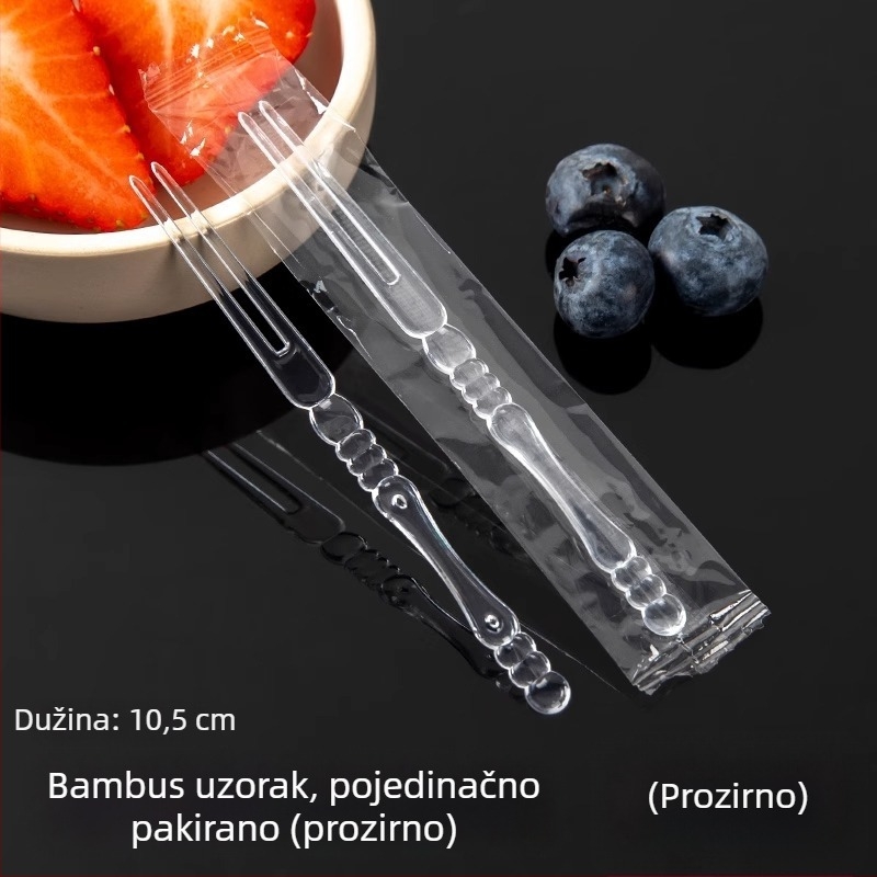 Set od 200 plastičnih vilica za voće, sladak karikaturni dizajn, siguran za djecu, za kućnu upotrebu