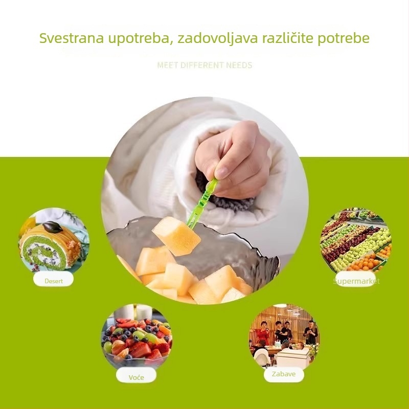 Set od 200 plastičnih vilica za voće, sladak karikaturni dizajn, siguran za djecu, za kućnu upotrebu