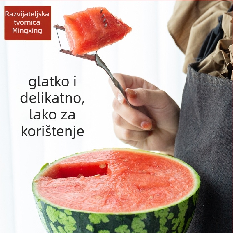 Viljuška za dinju od 304 nehrđajućeg čelika - višenamjenska vilica za voće, prijenosna