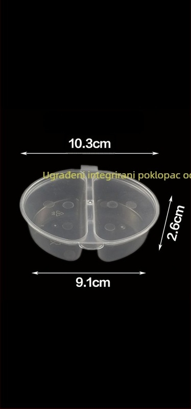 Jednokratni plastični čašica za umak, mikrovalna sigurna, paket 50 kom., tiskano logo, mogućnost prilagođavanja.