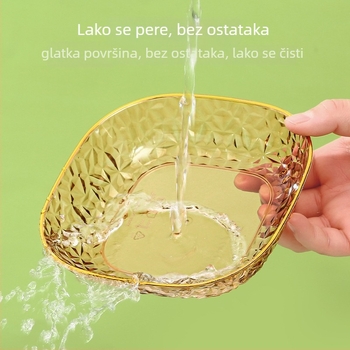 Plastična pločica za kosti, kvadratnog oblika, elektroplatinirana površina, pogodno za hranu, lagani luksuzni retro stil