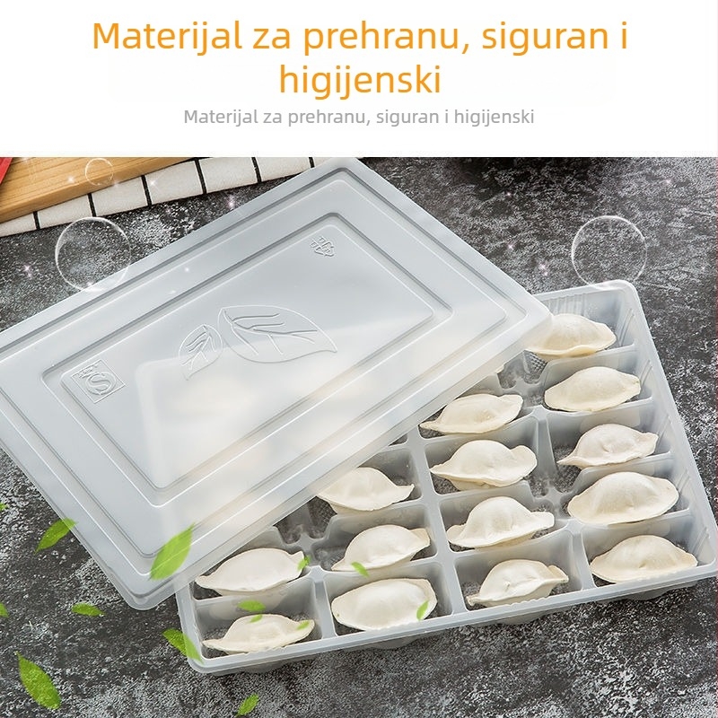 Jednokratna plastična kutija za knedle za van, jednostavan i elegantan kineski stil, mikrovalna pećnica nije pogodna, biološki razgradiva