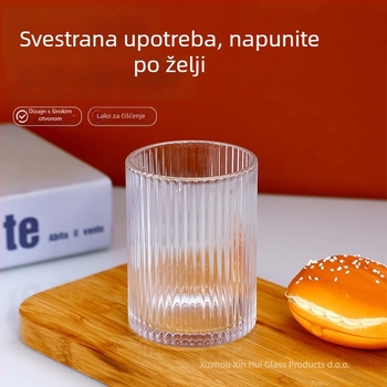 Staklena čaša za piće sa slamkom, staklo sodno-lime, šestkomadni set, jednostruki dizajn, otporan na visoke temperature