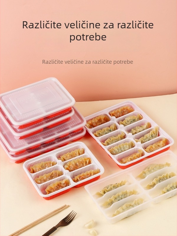 Kutija za pakiranje dim sum s velikom mrežom – jednokratna, prehrambeni PP5, tisk loga, nije pogodna za mikrovalnu, komercijalna uporaba