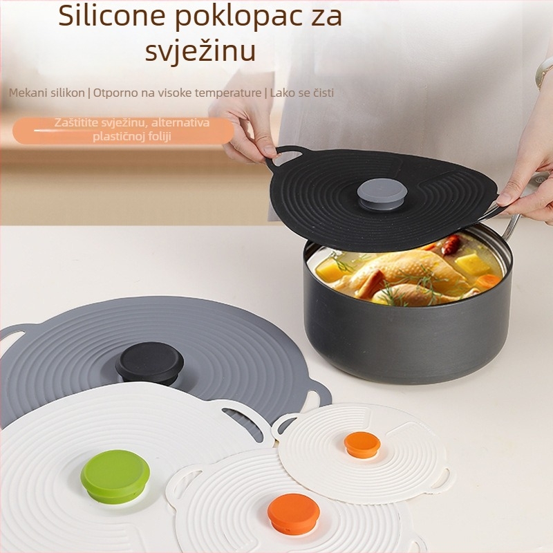 Silikonski poklopac za posuđe – kvaliteta hrane, zaštita od prašine, otporan na visoke temperature, zaštita od opeklina