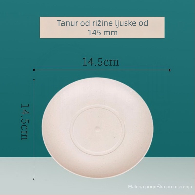 Set jednokratnih zdjela i štapića od ljuske riže, biorazgradiv, debeli, otporan na visoke temperature, za piknik, vjenčanje i kućnu uporabu