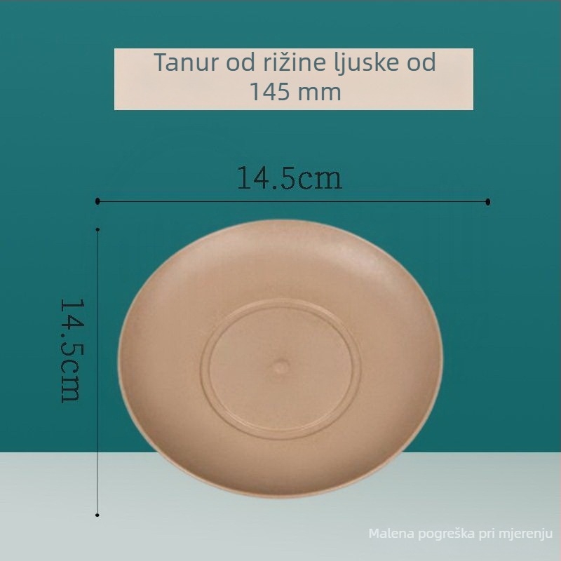 Set jednokratnih zdjela i štapića od ljuske riže, biorazgradiv, debeli, otporan na visoke temperature, za piknik, vjenčanje i kućnu uporabu