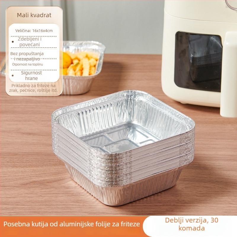 Tava od aluminijske folije za air fryer - materijal: aluminijska folija; kategorija: jednokratna kutija