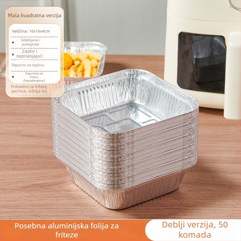 Tava od aluminijske folije za air fryer - materijal: aluminijska folija; kategorija: jednokratna kutija