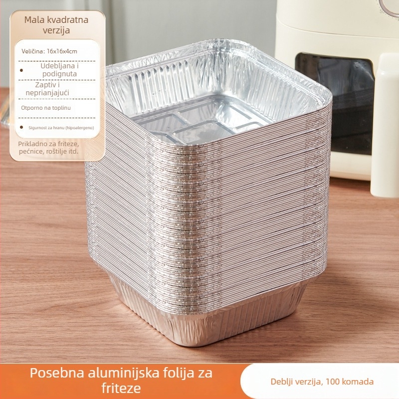 Tava od aluminijske folije za air fryer - materijal: aluminijska folija; kategorija: jednokratna kutija