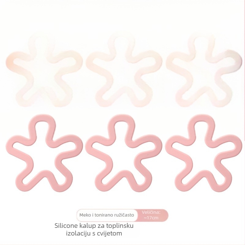 Silikonska podloška za stol za nepravilan oblik, jednofarban uzorak, moderni minimalistički stil, termoizolacijska podloga