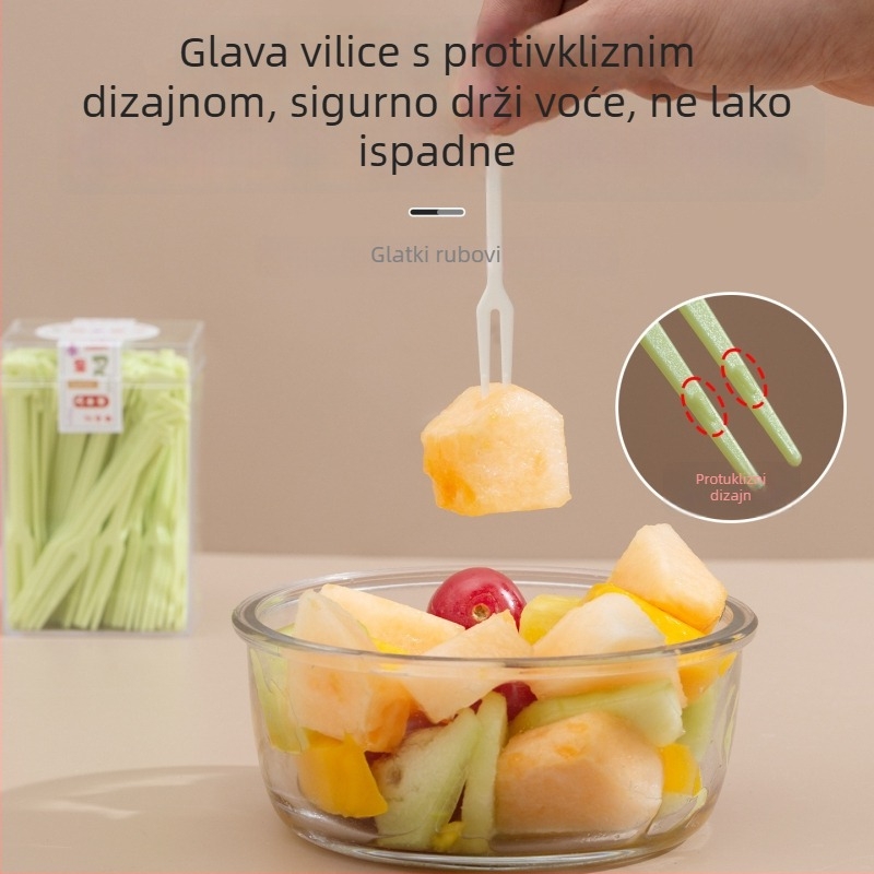 Plastične vilice za voće za djecu, moderni minimalistički stil, 130-dijelni set, 121 g