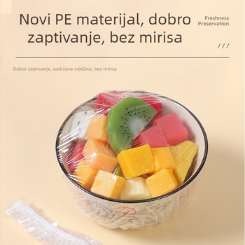 Jednokratni plastični poklopci za čaše i zdjele s elastičnim rubom; 12+ kom; rok trajanja 36 mjeseci
