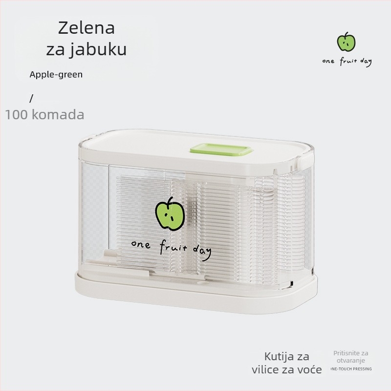 Plastična vilica za voće, japanskog stila, karikaturni uzorak za odrasle