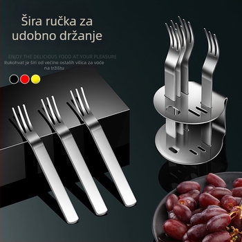 Set vilica od nehrđajućeg čelika za voće i deserte, nordijski jednostavan stil, ogledno polirana površina, Mooncake vilice, mogućnost tiskanja logotipa