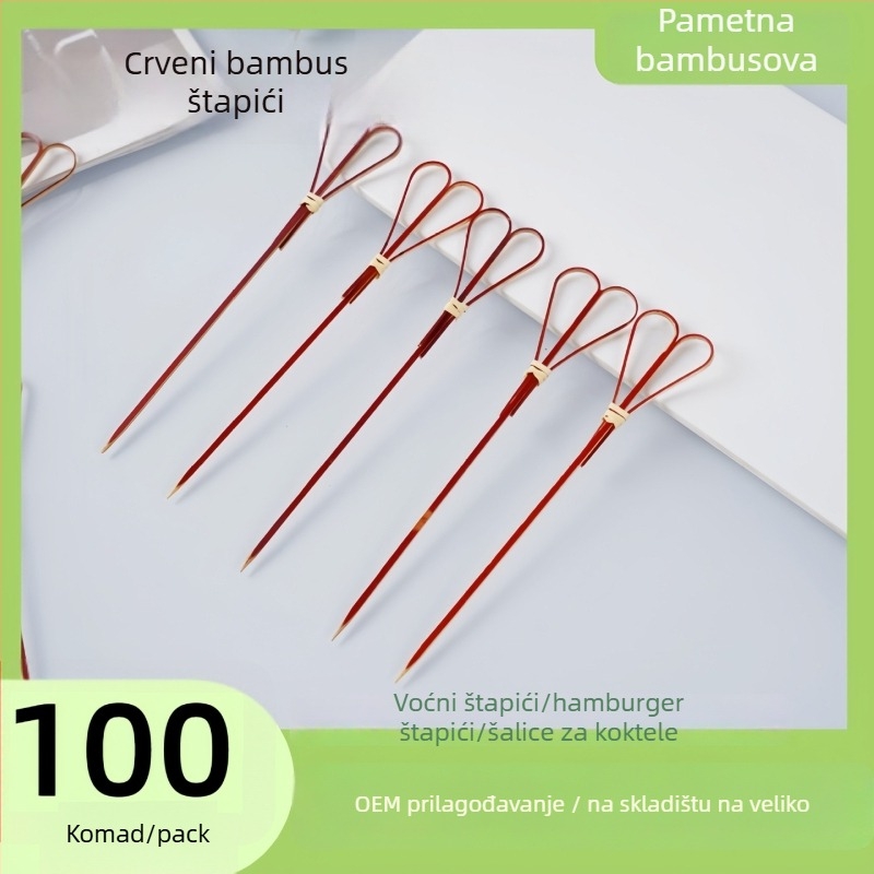 Jednokratni bambusovi štapići za voće – moderni minimalistički stil, bez logotipa, Brand: Drugo, Kategorija: Znak, Za odrasle, Kvaliteta: Kvalificirani proizvod