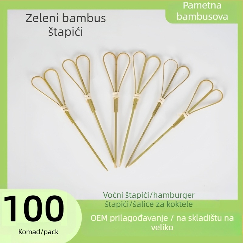 Jednokratni bambusovi štapići za voće – moderni minimalistički stil, bez logotipa, Brand: Drugo, Kategorija: Znak, Za odrasle, Kvaliteta: Kvalificirani proizvod