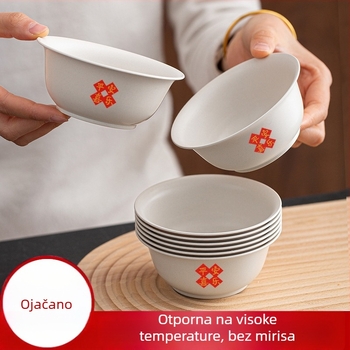 Jednokratna zdjela, debela i otporna na visoke temperature, kineska posuda za druženje; kapacitet 350 ml; materijal: drugi; uzorak: font; oblik: okrugao