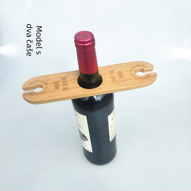 Držač za čaše vina od bambusa i drveta, jednostavan vanjski dizajn (Marka: Shunlong; Materijal: Nanzhu; Stil: Vanjski; Funkcija: Skladištenje; Bez bušenja)