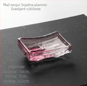 Staklena posuda za sojin sos za sushi, pravokutnog oblika, japanskog stila, toplinski otporno staklo