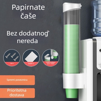 Longtai automatski zidni držač za plastične čaše za jednokratne papirnate čaše s inteligentnim dispenserom