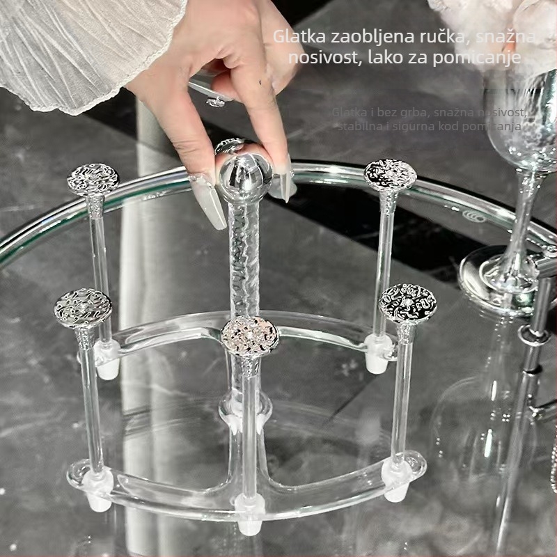 Držač čaša s odvodnim tanjurićem – plastika, svijetlo luksuzni retro stil, lansiranje 2023