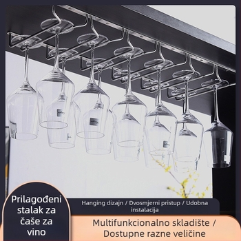 Držač za čaše od 304 nehrđajućeg čelika, zidni, obrnuti viseći držač, bez bušenja, po narudžbi