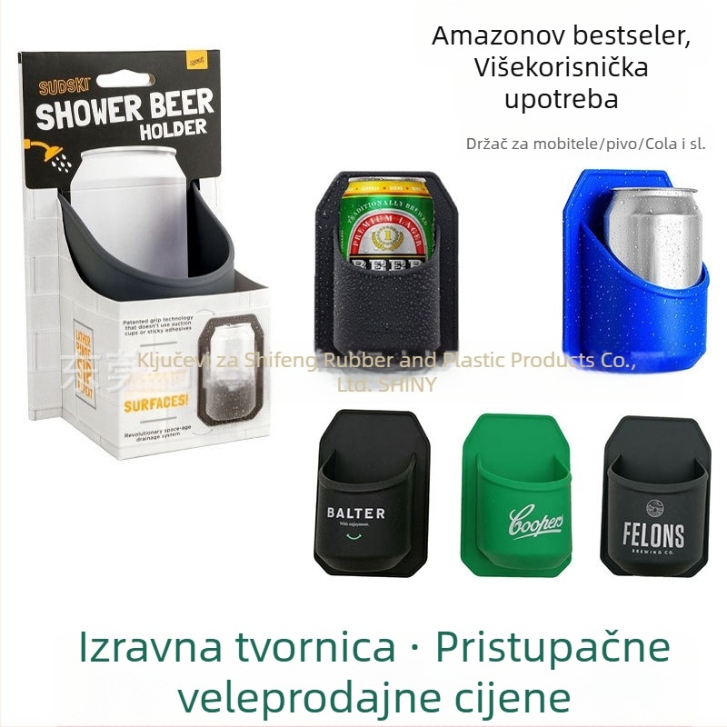 Silikonski držač za čaše za kupaonicu, zidni, nordijskog stila, pohranjivanje, težina 85 g